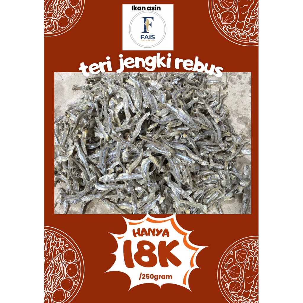 teri jengki rebus | teri hitam | ikan asin teri 250gram bestseller