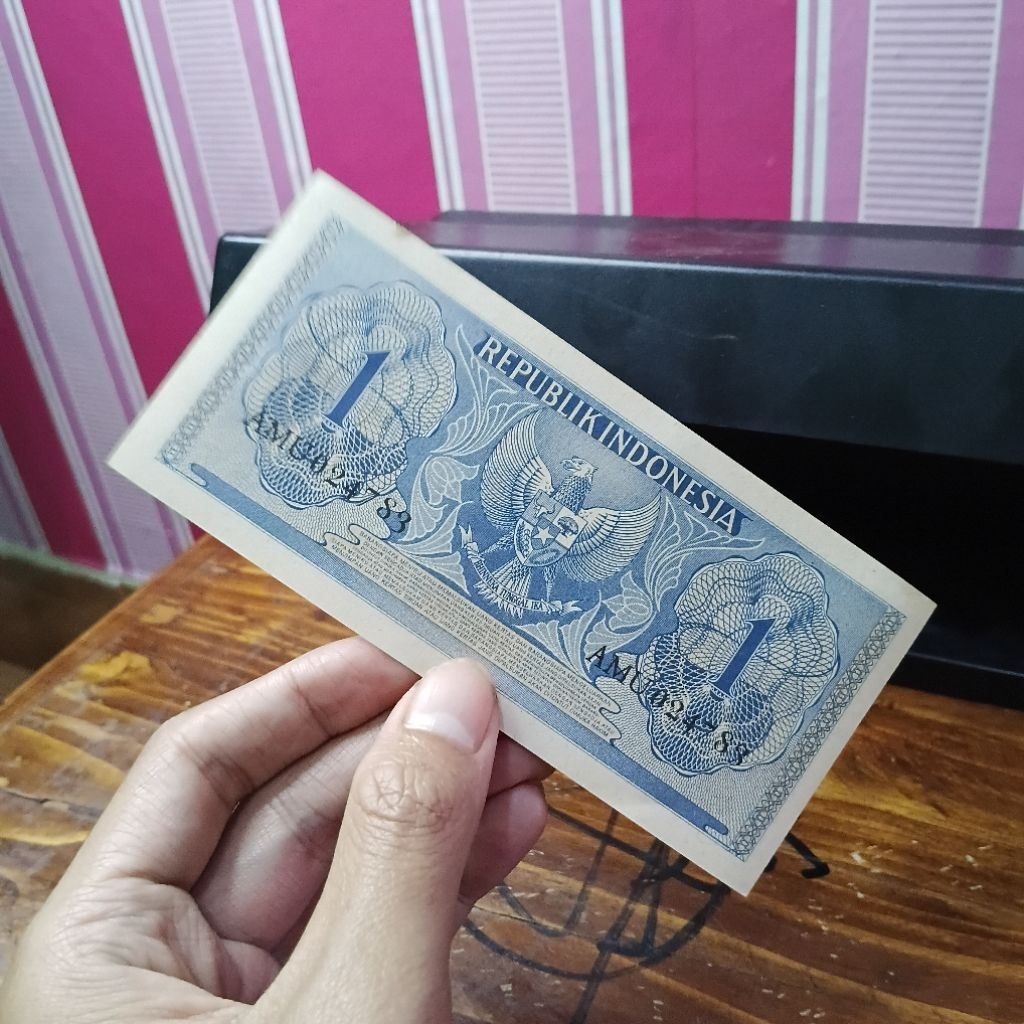 Uang kuno 1 rupiah suku bangsa tahun 1954 kondisi bagus