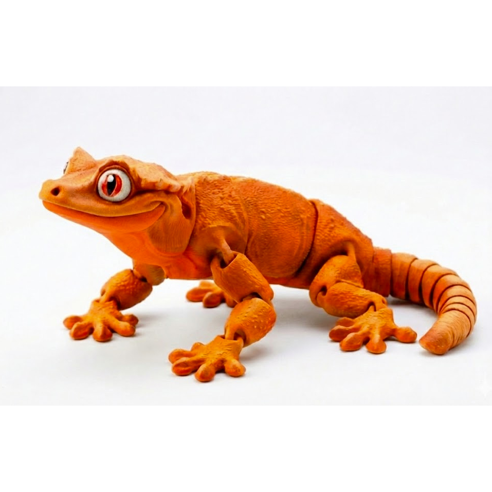 Crested Gecko Articulated Toy – Mainan Kadal Gecko Fleksi