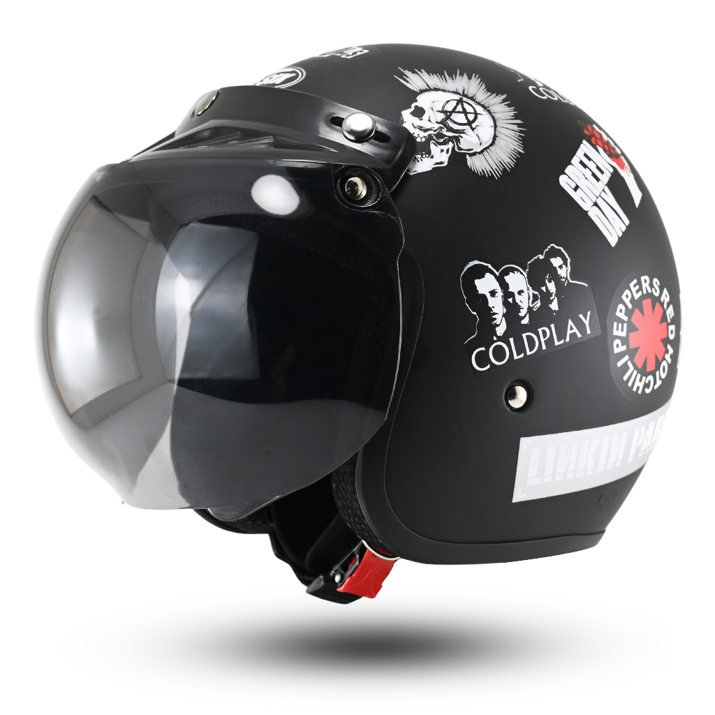 Helm Bogo Dewasa Retro pria wanita lucu sudah SNI Terbaru