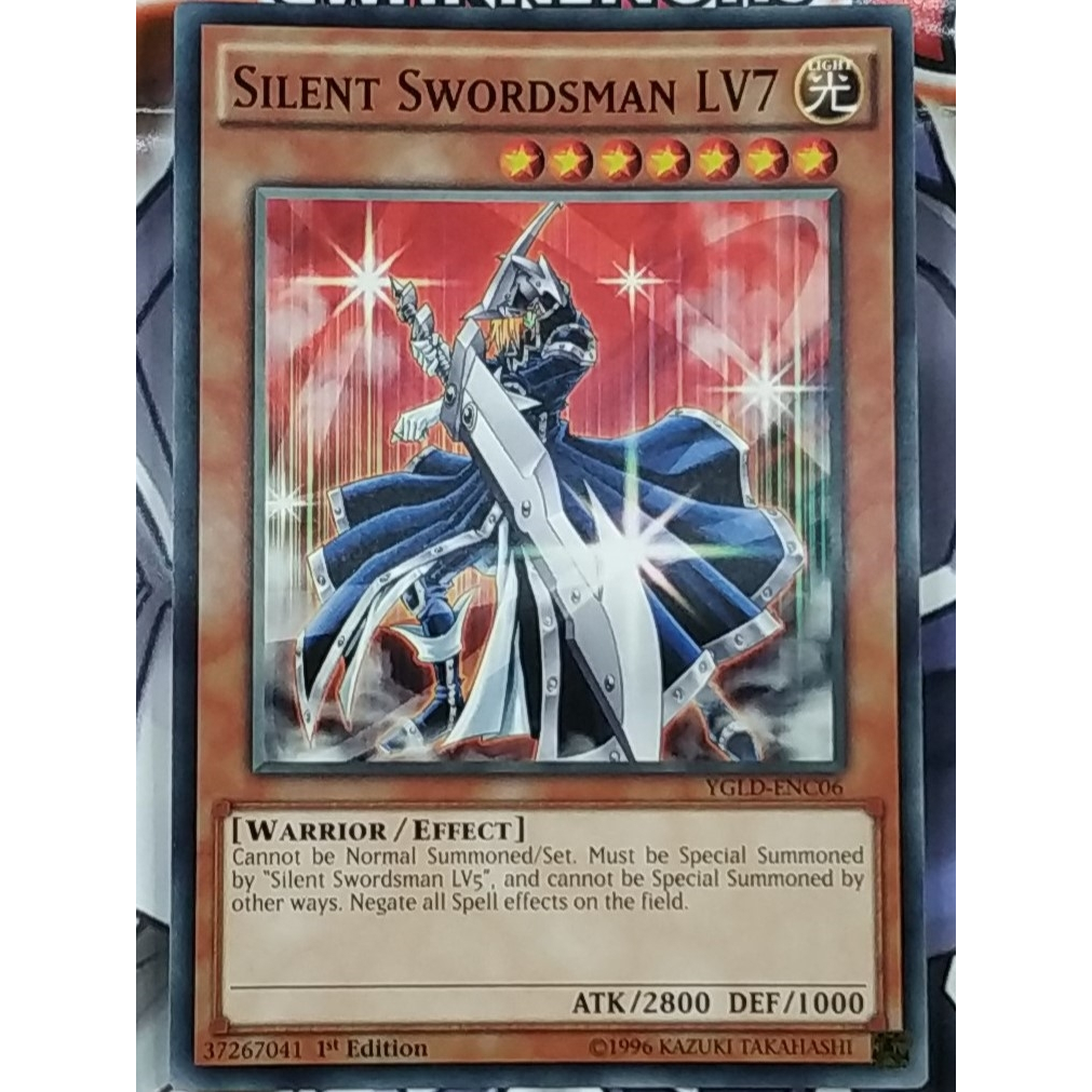 Silent Swordsman LV7 (YGLD-ENC06) - Common - Monster Card - YuGiOh Trading Card Game ORIGINAL