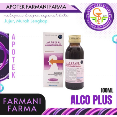 ALCO PLUS SYR 100ML / OBAT PILEK / BERSIN-BERSIN / HIDUNG TERSUMBAT / DEKONGESTAN