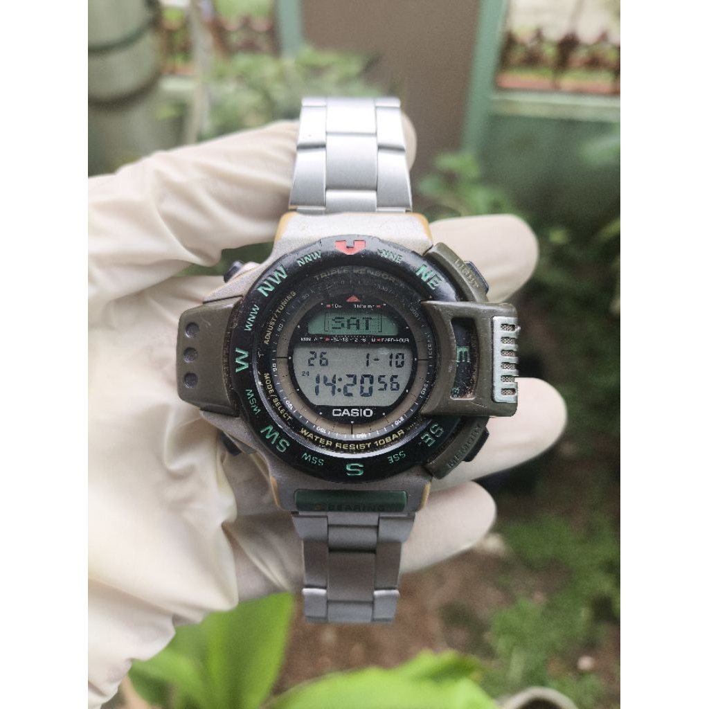 (Harga Net) Jam Tangan Casio ProTrek DPX-500 Original Triple Sensor Rare (Langka) Vintage Mesin Norm