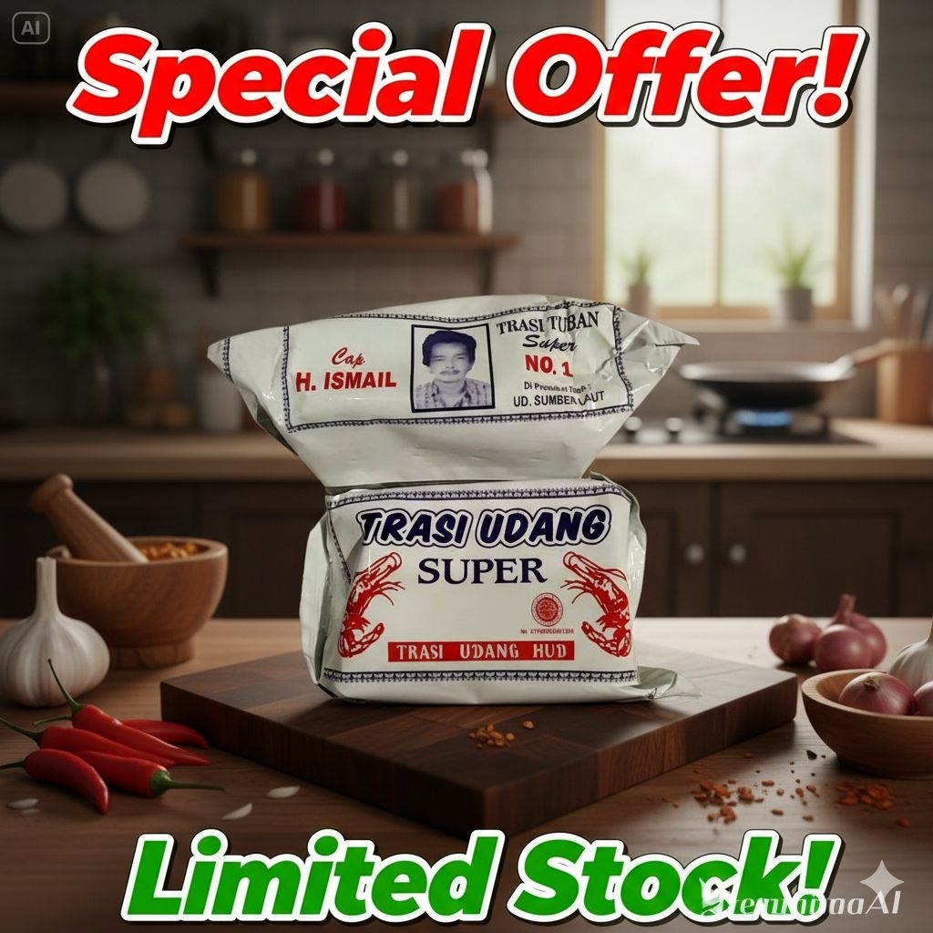 Terasi H. ISMAIL Khas Tuban 1kg =10pack 100gr asli original Bumbu dapur pesisir Pantura Tuban