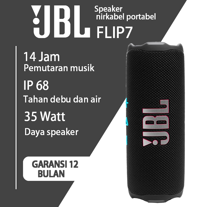 JBL Flip 7 Waterproof Portable Wireless Bluetooth Speaker with Powerful Sound and Deep Bass  From JB