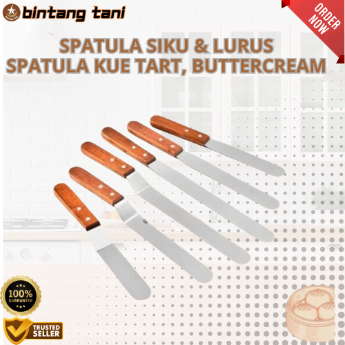 [Bintang Tani] - Spatula Buttercream / Spatula Kue / Spatula Cake / Spatula Bengkok / Spatula Cream 
