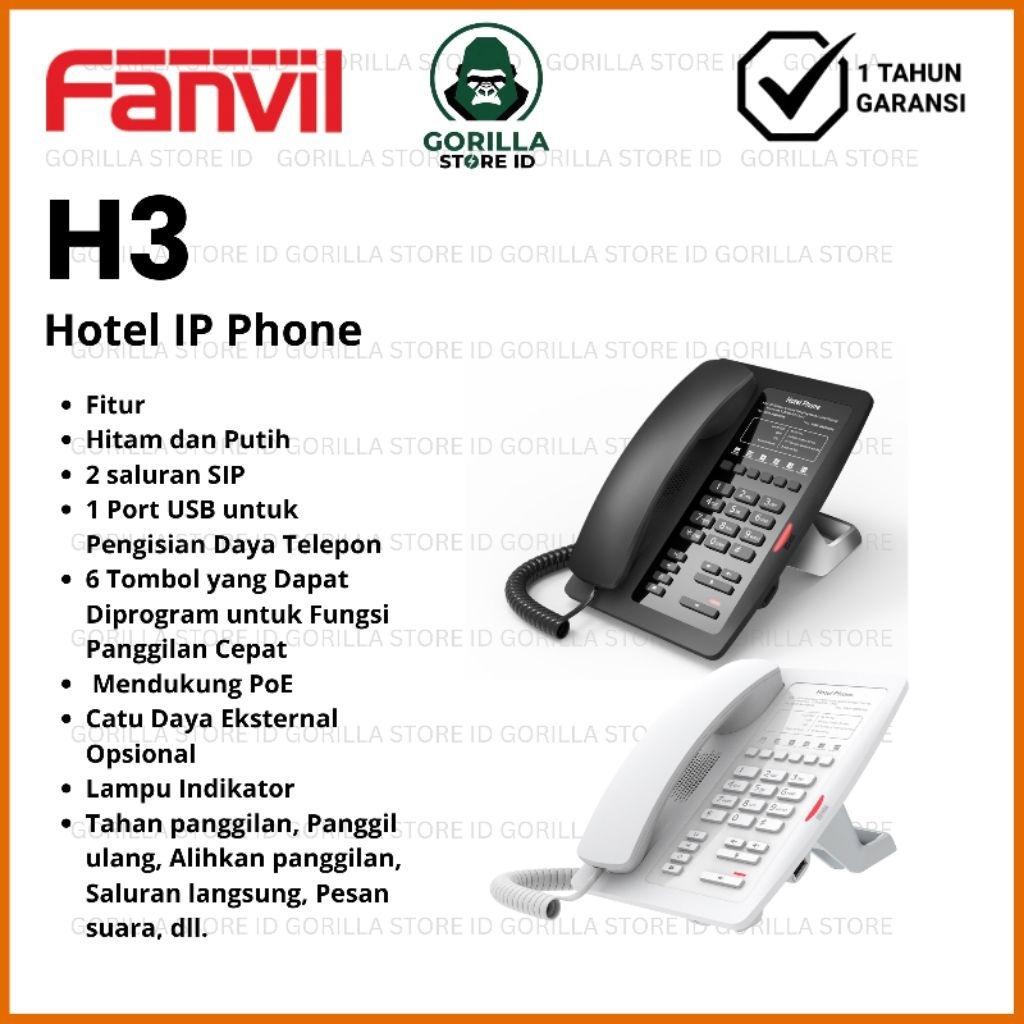 Fanvil H3 Hotel IP Phone Poe
