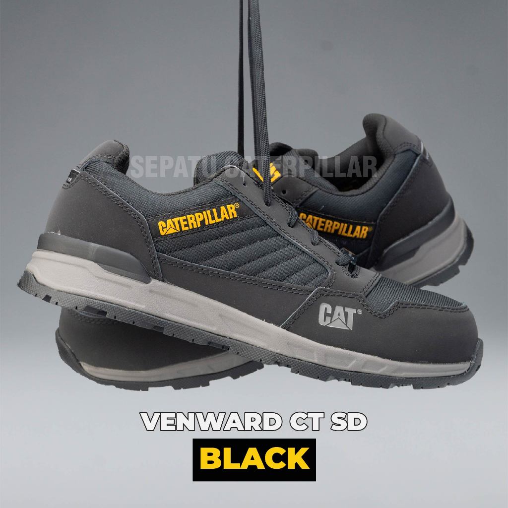 Sepatu Safety Caterpillar Venward CT Black Original