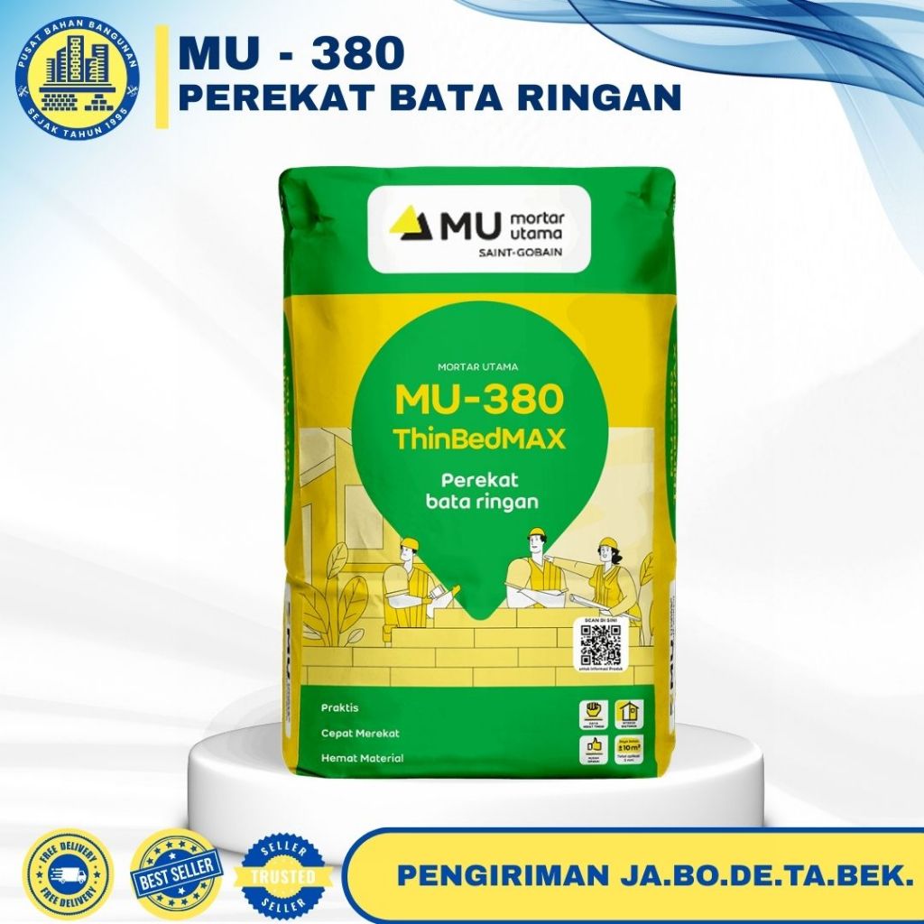 MORTAR UTAMA MU 380 PEREKAT BATA RINGAN