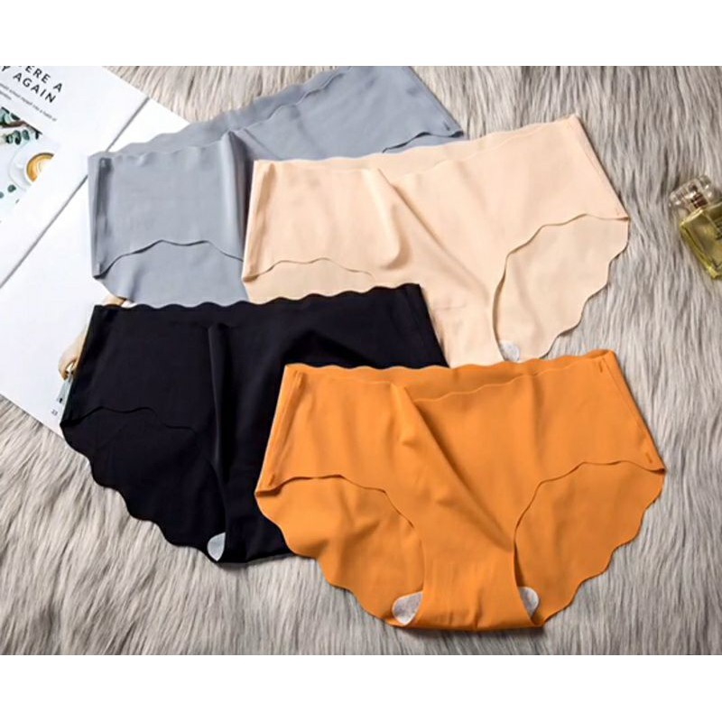 Latex - Celana Dalam Seamless Gerigi Es Sutra CD Wanita Tanpa ahitan Anti Nyeplak
