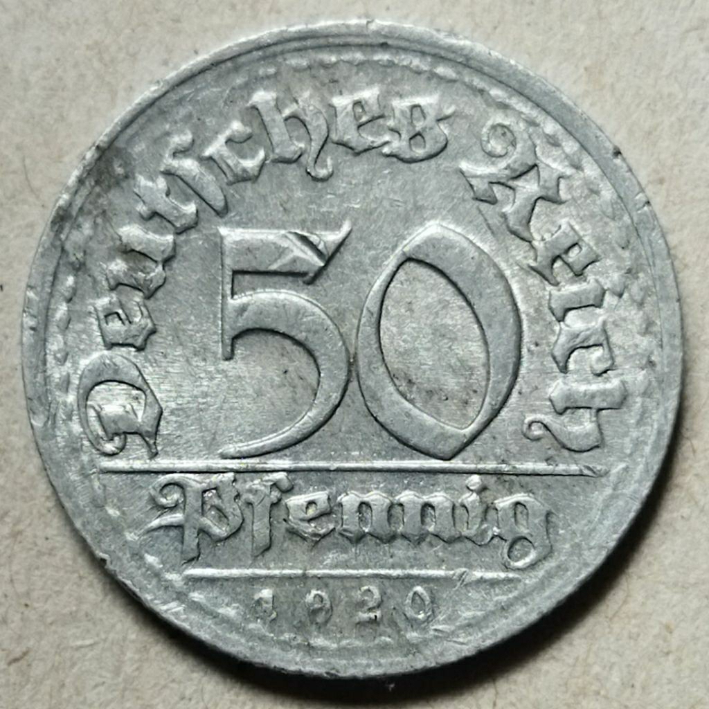 Koin 50 Pfennig 1920 - Jerman