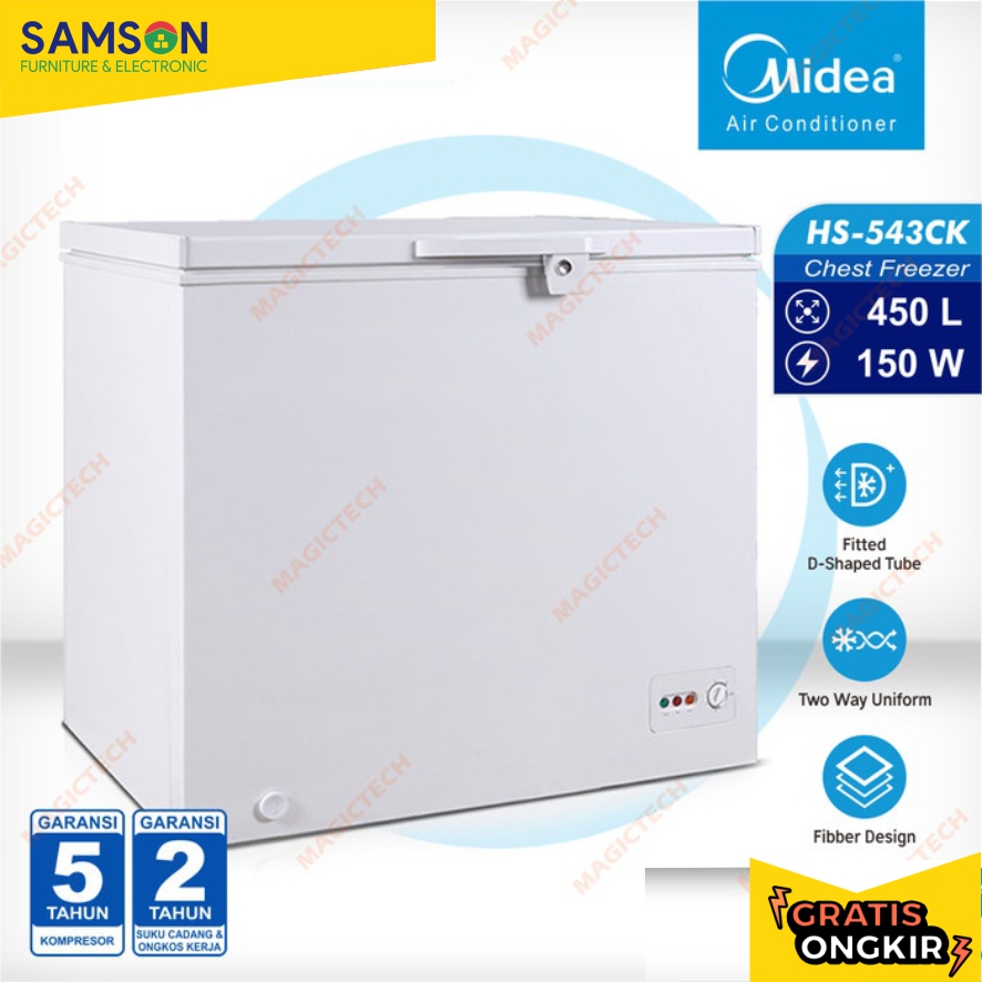 CHEST FREEZER MIDEA HS-543CK / HS543CK FREEZER BOX 450L