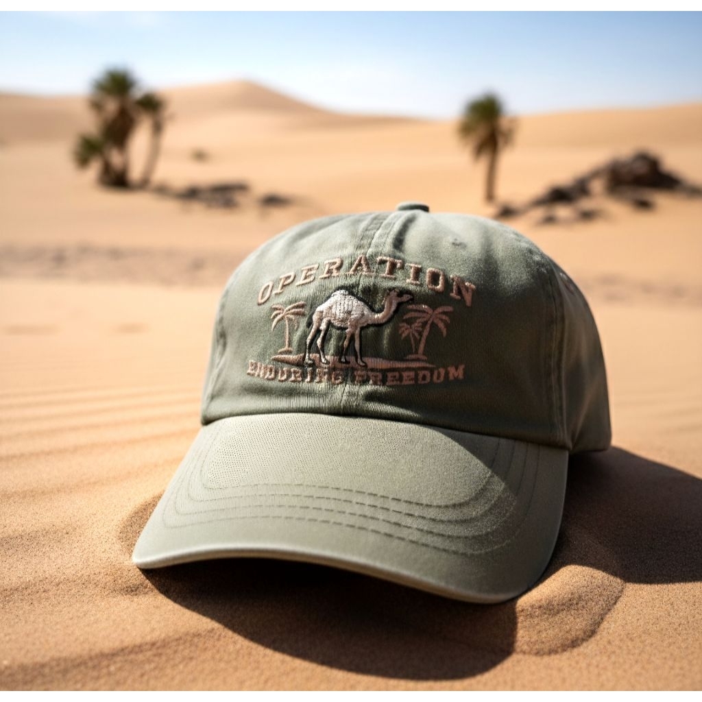 Topi Vintage Logo Unta Anvil Original Second Warna Hijau Army