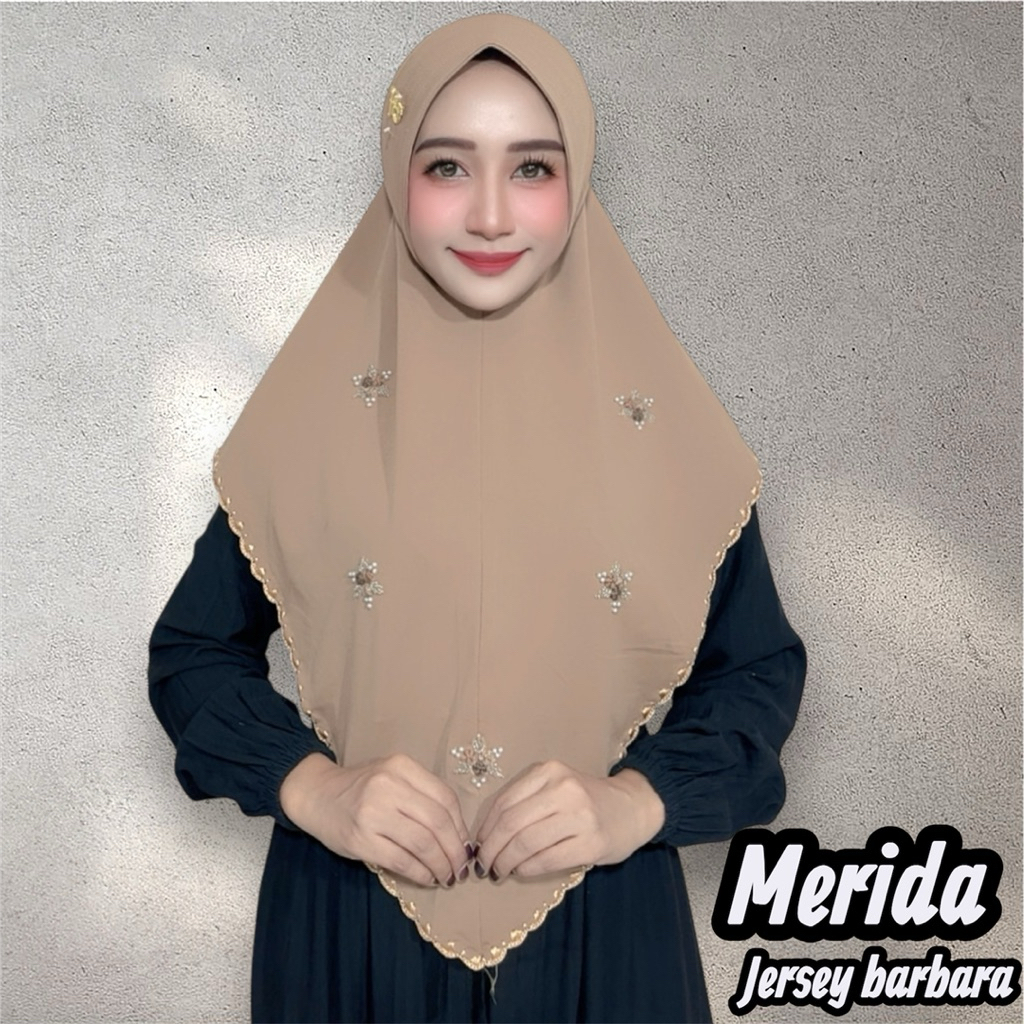 jilbab Merida soft pet renda sulam by Fo hijab wanita muslim