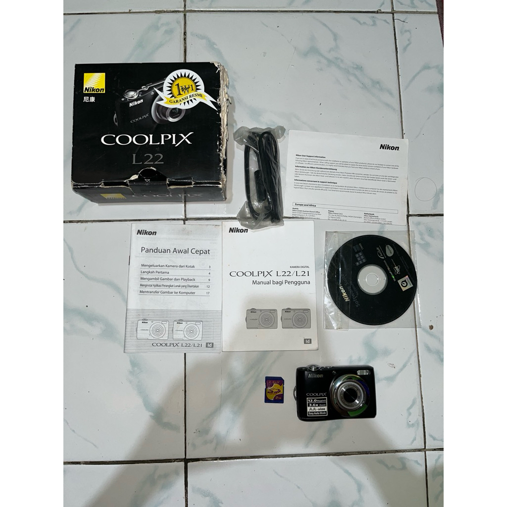 Kamera Digicam Nikon Coolpix L22 Fullset