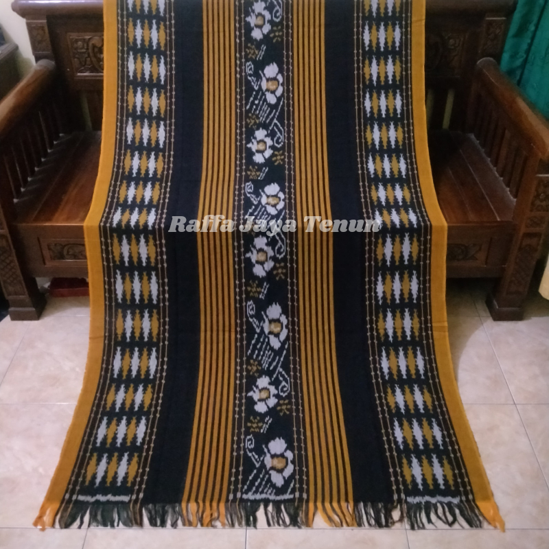 Kain Tenun Blanket Etnik Tenun Troso Jepara Warna Kombinasi Kuning