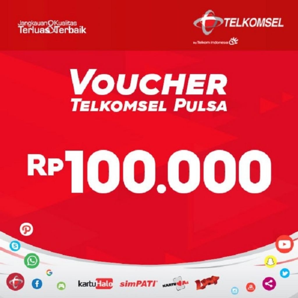 voucher pulsa telkomsel 100k