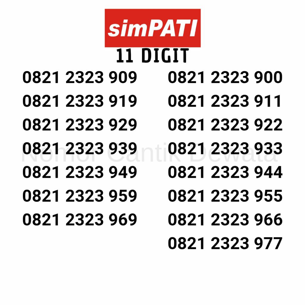 Nomor Cantik Simpati Kartu Perdana Telkomsel Nomer Cantik Seri 5758