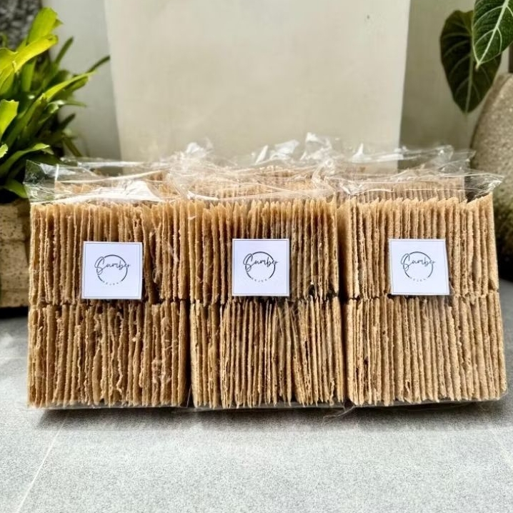 GENDAR KETUMBAR Kerupuk Gendar Puli Mentah Nasi Pulen Grade A 500gr Campuran Udang Non-MSG Sachet  F