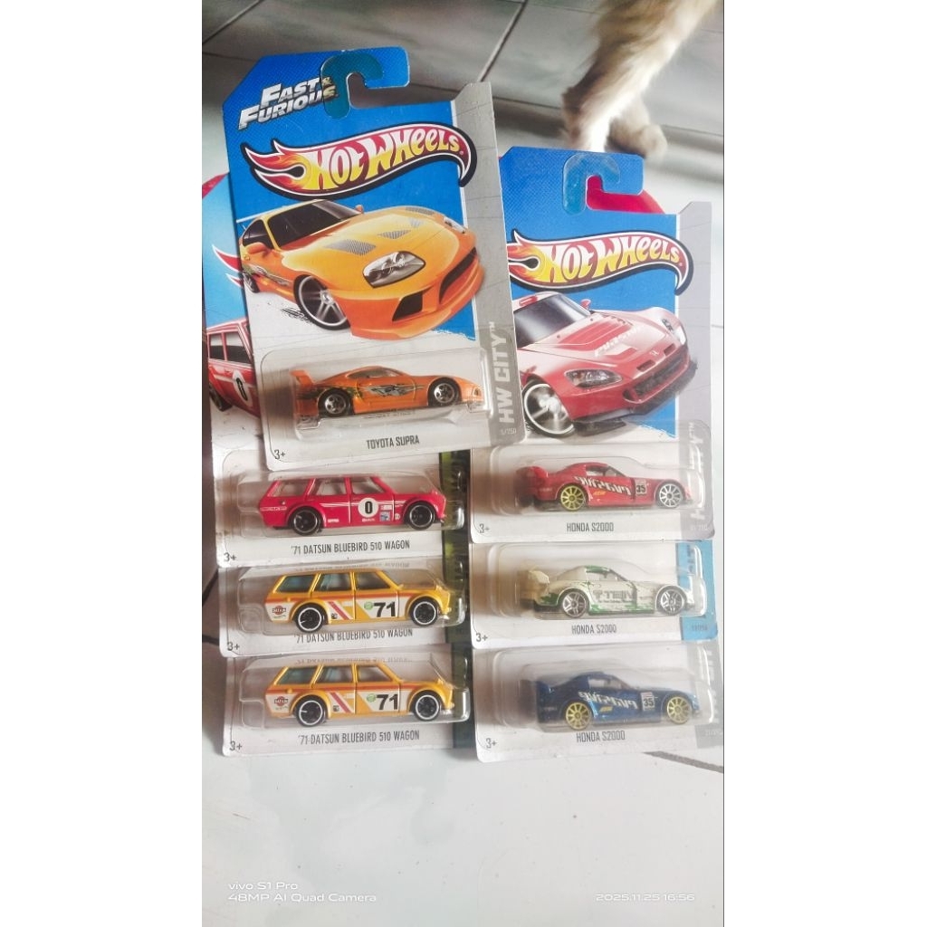 Paketan Hotwheels Murah...(9pcs) Toyota Supra FF, HondaS2000,, Datsun & pickup