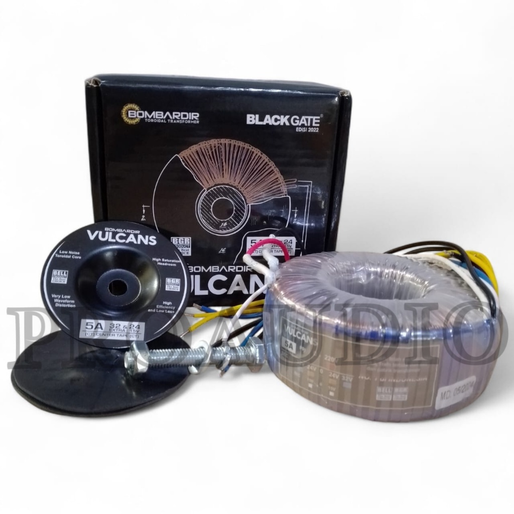 TRAFO TOROID VULCANS 5A CT 24V & 32V TRAFO TOROIDAL 5A CT 24V - 32V Vulcans Donat Original