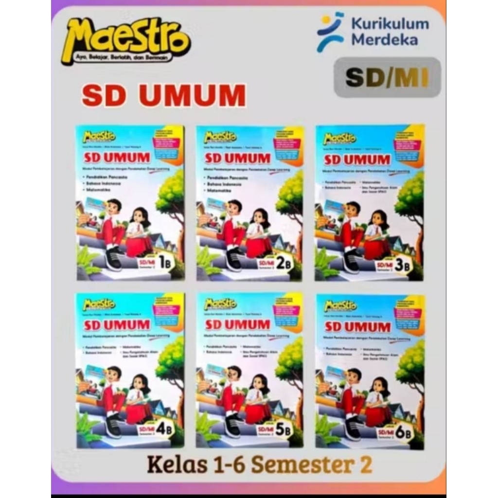 LKS MAESTRO UMUM GABUNGAN Kelas 1-6 Semester 2 SD UMUM Buku Pelajaran Lengkap