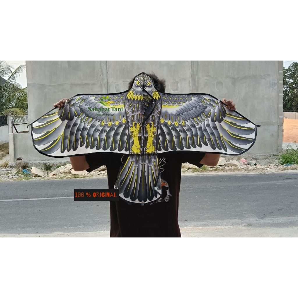 Layang-layang jumbo + Bonus senar bentuk burung elang ukuran 1,2 M