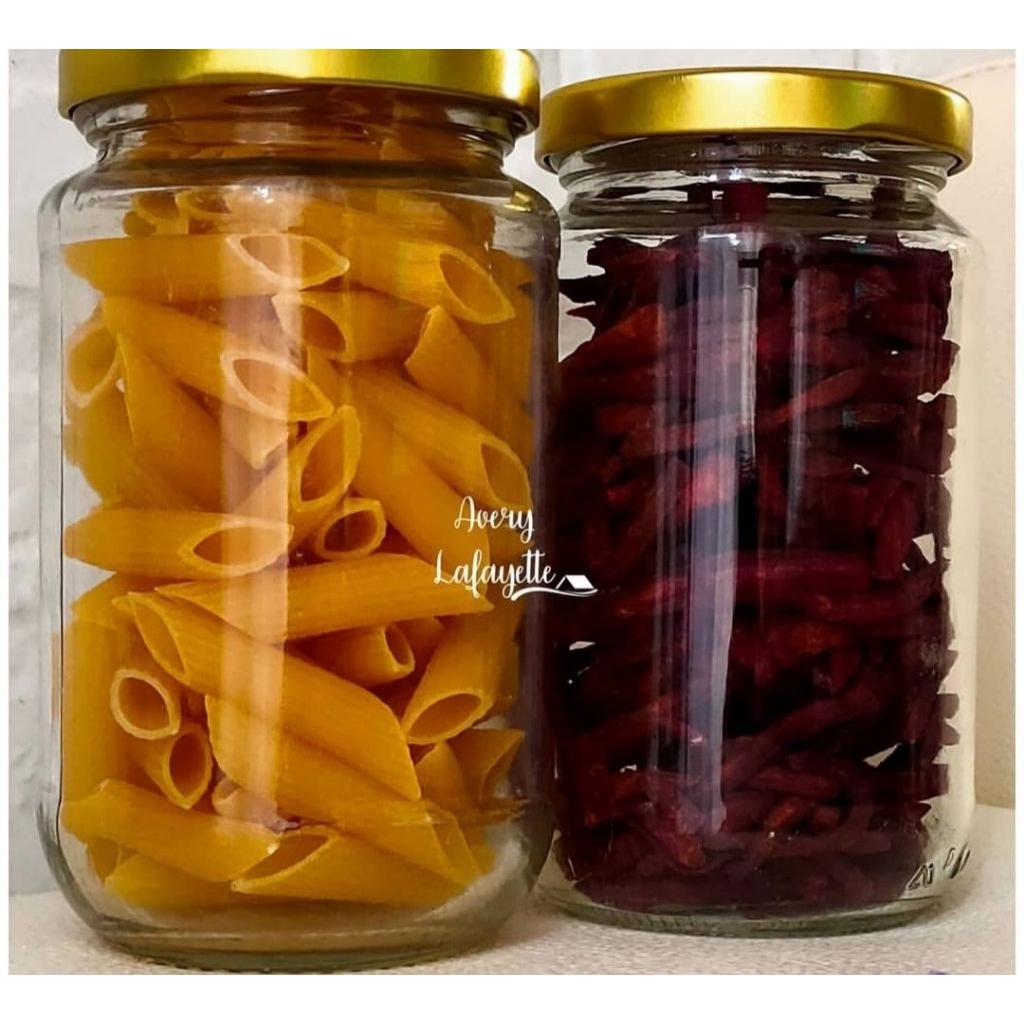 Botol Kaca Silinder (330 ml) Tutup Warna Emas