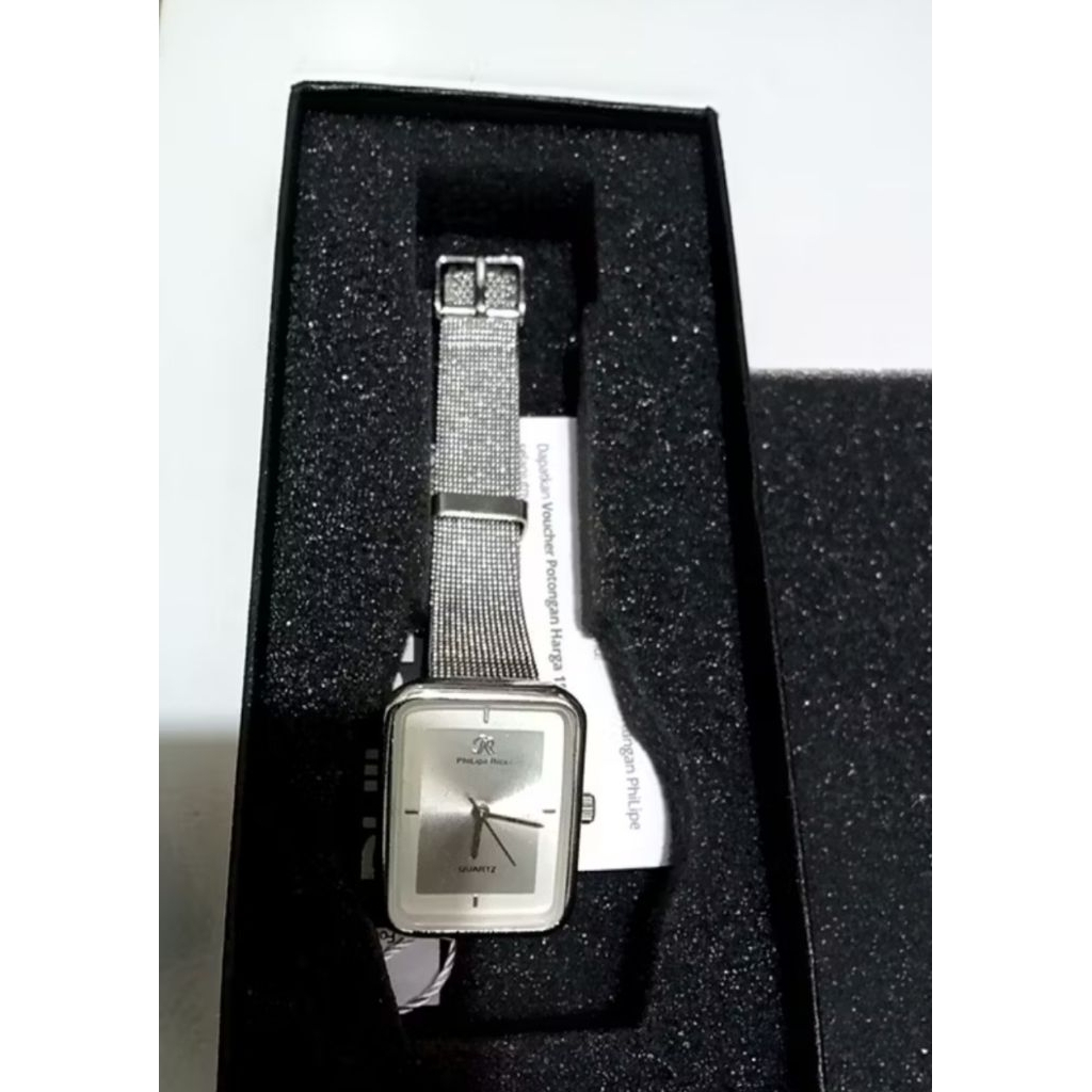 [NEW] PHILIPE RICCI Jam Tangan Wanita Kecil Analog Strap Tali Rantai Pasir Diameter Kotak | Preloved
