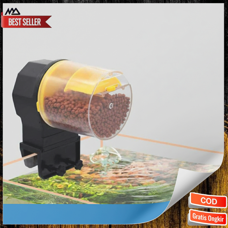 Dispenser Makanan Ikan Otomatis / Dispenser Makanan Ikan Aquarium Automatic  / Alat Pakan Ikan