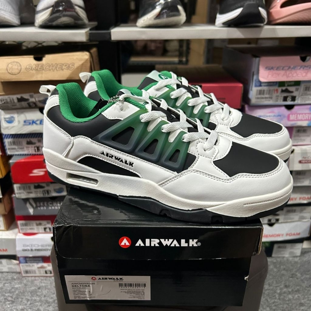 SEPATU SNEAKERS PRIA AIRWALK DELTONA WHITE BLACK