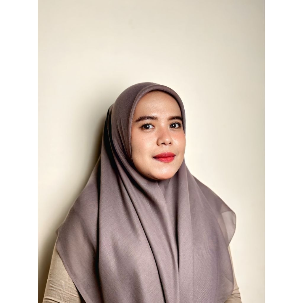 HI.MITHELABEL Hijab Paris Jadul - Bahan Adem Ukuran 115x115cm  - Brownie