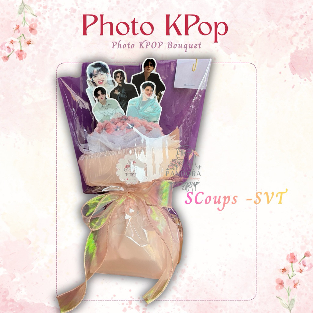 Photo Kpop Buket Kawat Bulu Premium x SCoups Seventeen