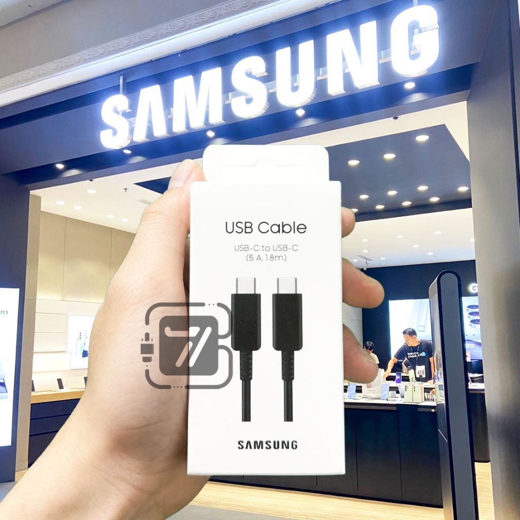 Kabel Data Samsung Type C Super Fast Charging Kabel Type C To Type C 5A 1.8 Meter Original 100%