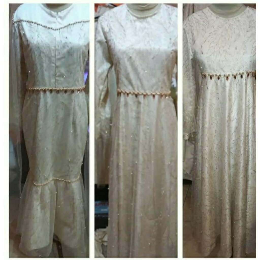 nayara dress satin silk/baju lebaran/gamis muslimah