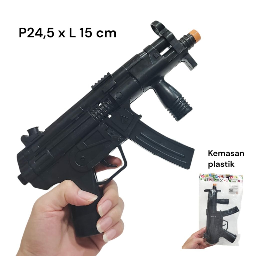 1248 mainan anak anak pistol bunyi trek trek /mainan pistol murah /mainan pistol black bunyi trek tr