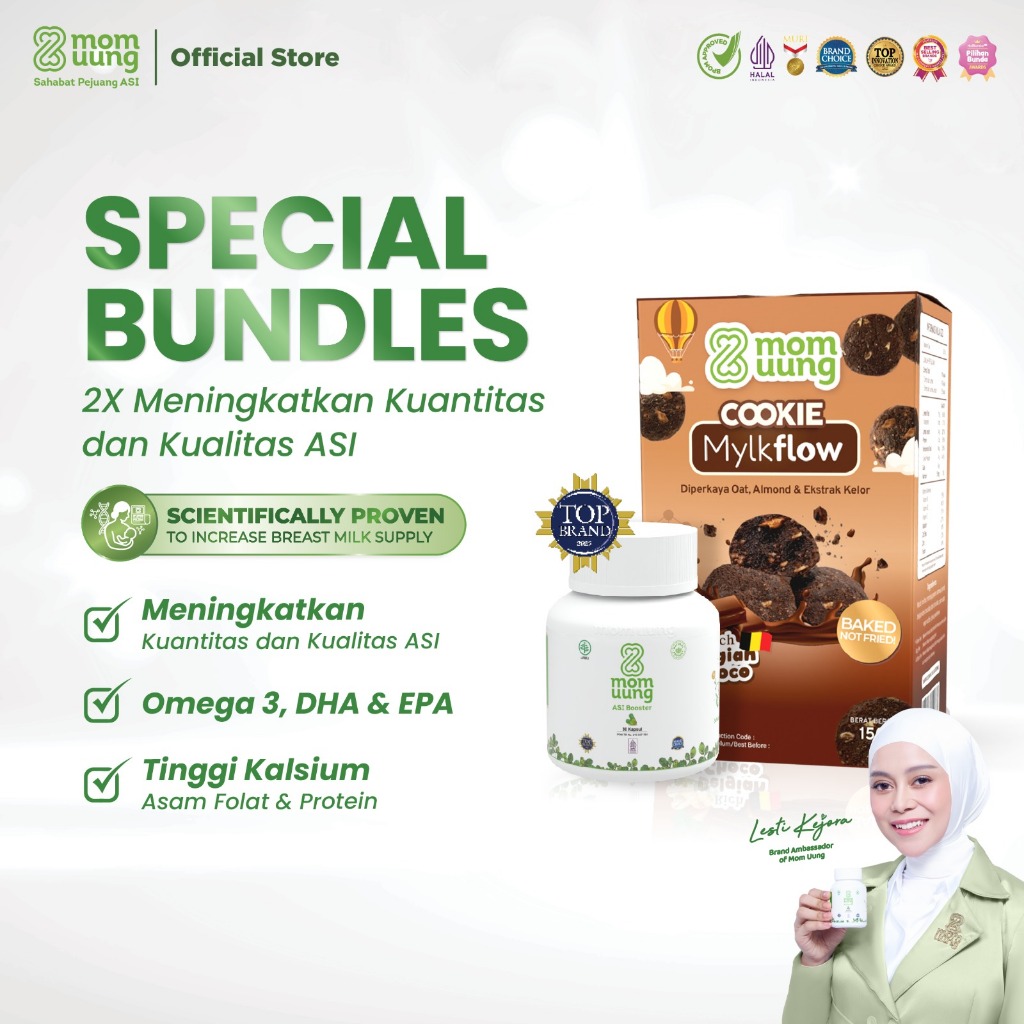 Mom Uung Special Bundle - ASI Booster & Cookie Mylkflow - Pelancar ASI Halal BPOM