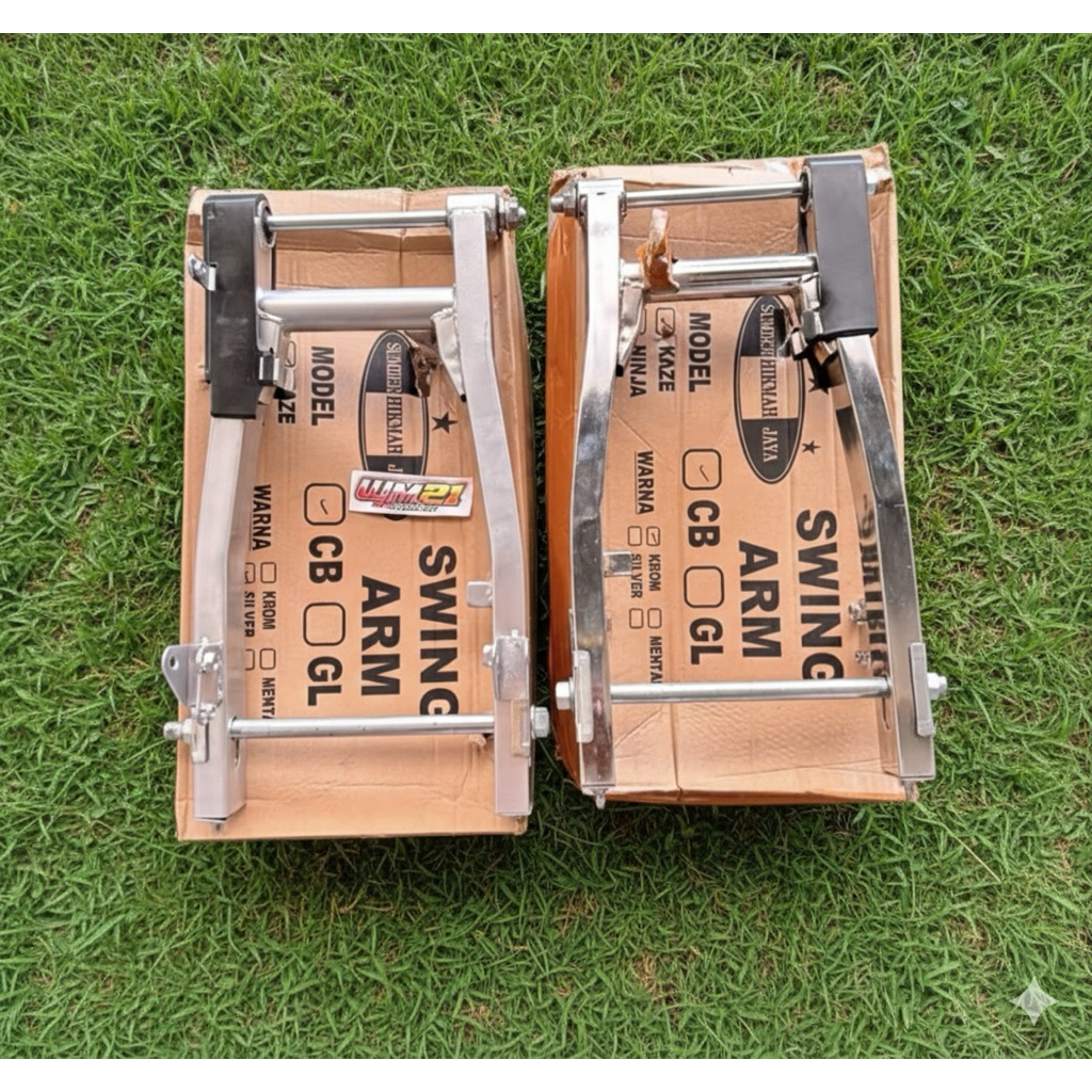Swing Arm SHJ CB 100 GL 100 K Series Set Bosh Bos Arm - Variasi Custom CB GL - Krom & Mentah
