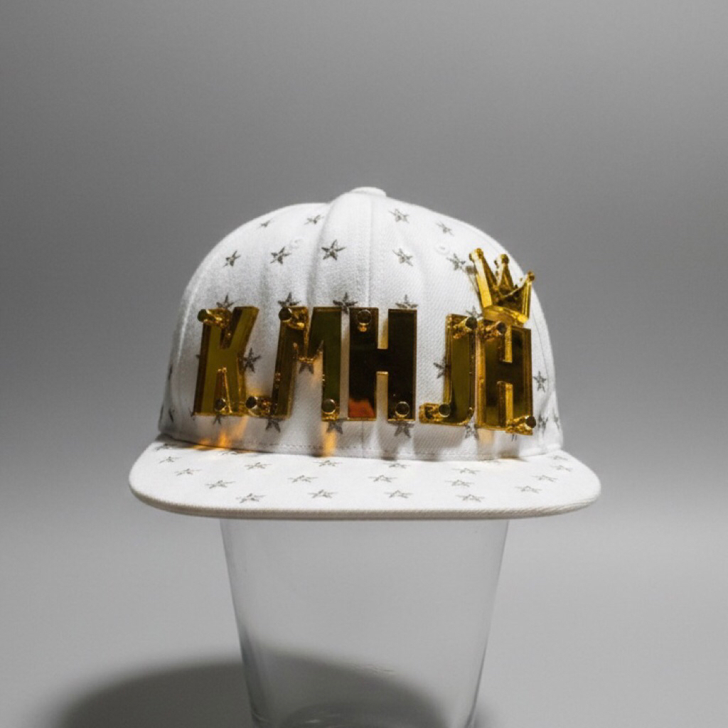 Topi Snapback HIP HOP Crystal Glass Gold  Logo Original Second