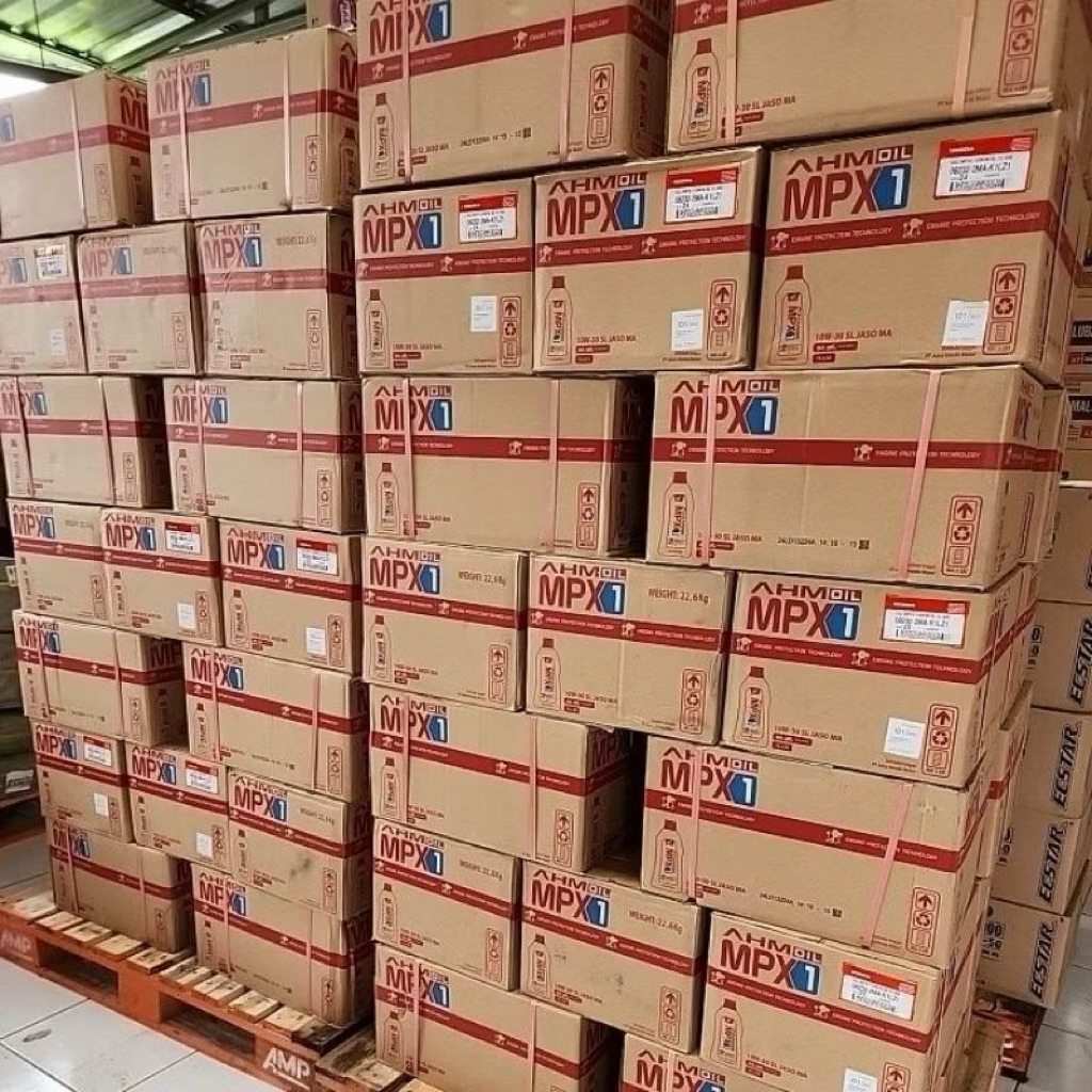 OLI MPX1 1 LITER 1 DUS ISI 24 BOTOL AHM OIL SAE 10W-30 API SJ JASO MA