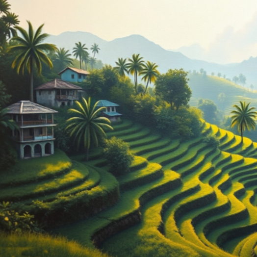 Pemandangan Ubud Bali yang sangat memukau - Lukisan pemandangan Ubud Bali yang sangat Indah