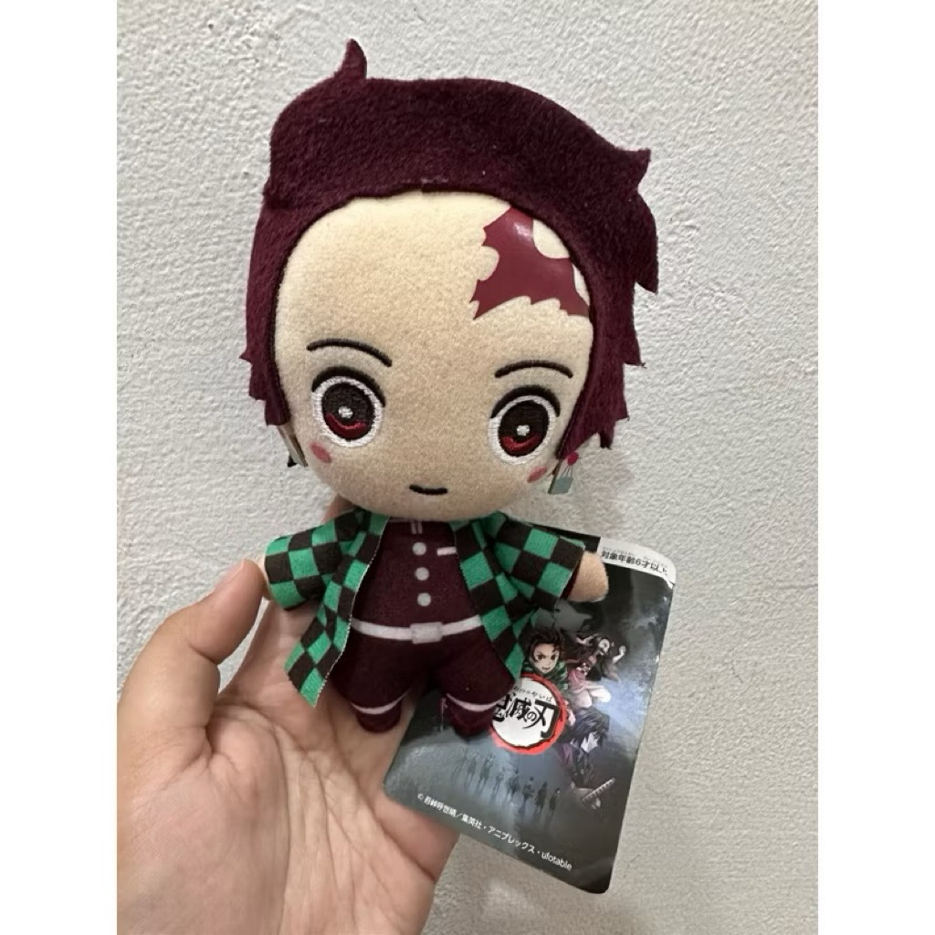 Boneka Gantungan Kunci Tanjiro Demon Slayer Original Import | Variasi Tersedia , Tanjiro Plush Keych