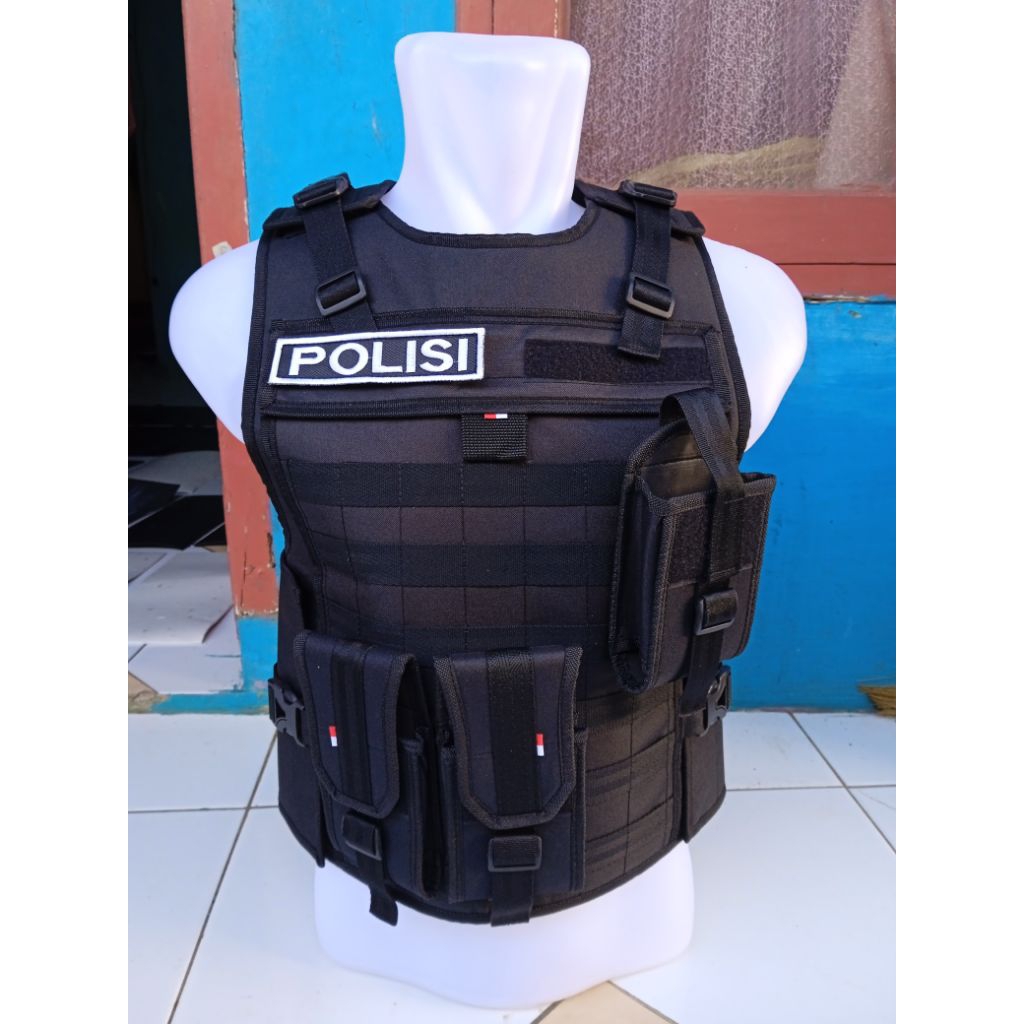 Rompi body vest polisi / rompi anti angin / rompi pelindung dada