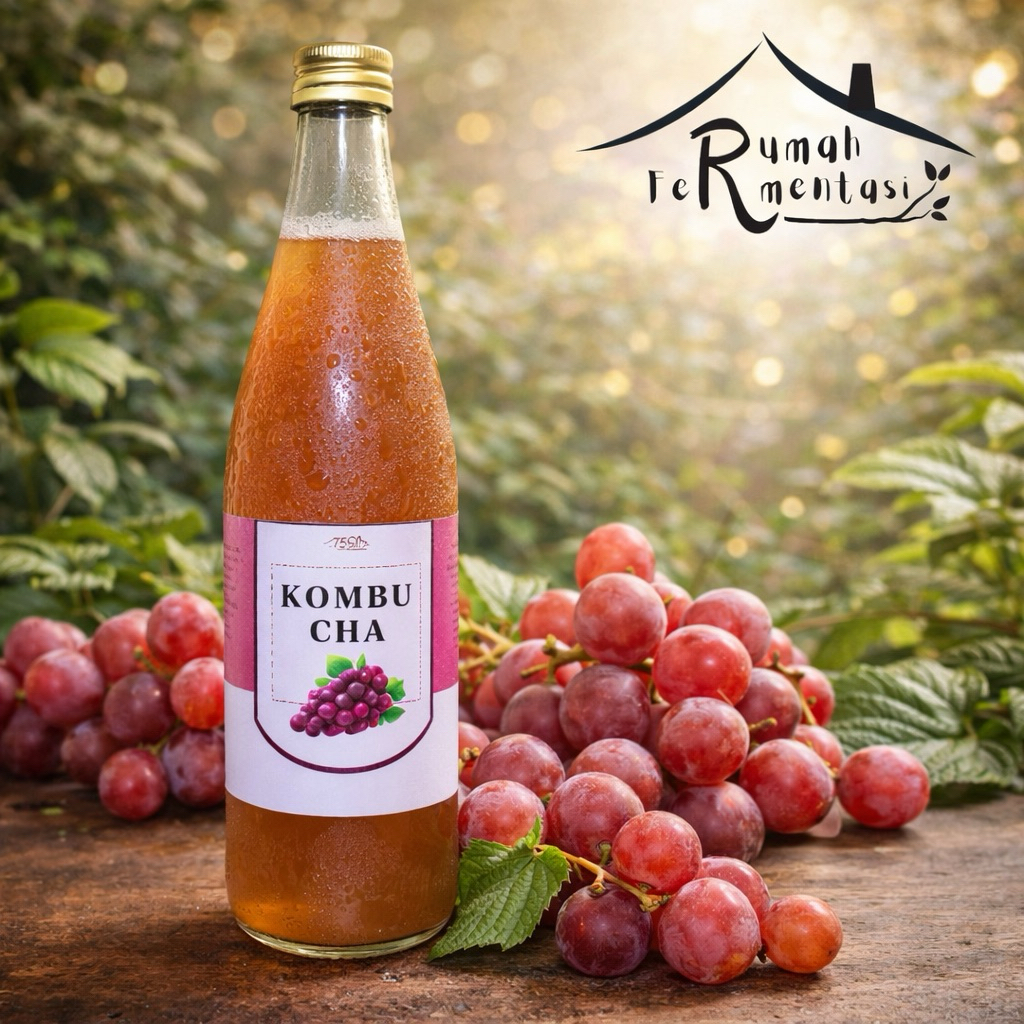 750ml Kombucha Grape (Anggur) | by Rumah Fermentasi