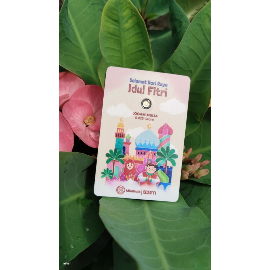 Logam Mulia Emas Mini Gold MiniGold Gift Series Idul Fitri Kids Selamat Hari Raya Idul Fitri 0,025 g