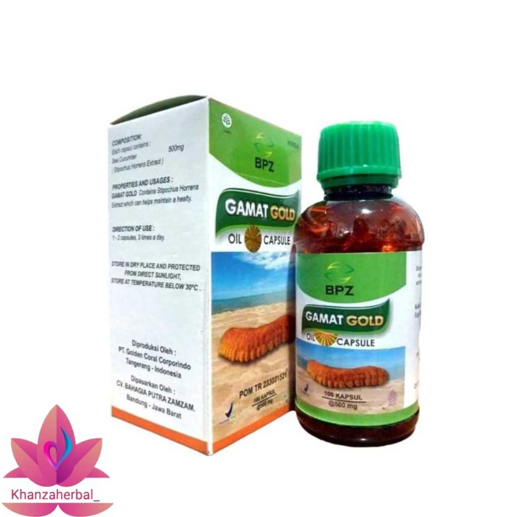 BPZ Gamat Gold Oil Capsule Isi 100 I Kapsul Ekstrak Gamat Emas I Kapsul Gamat Gold BPZ