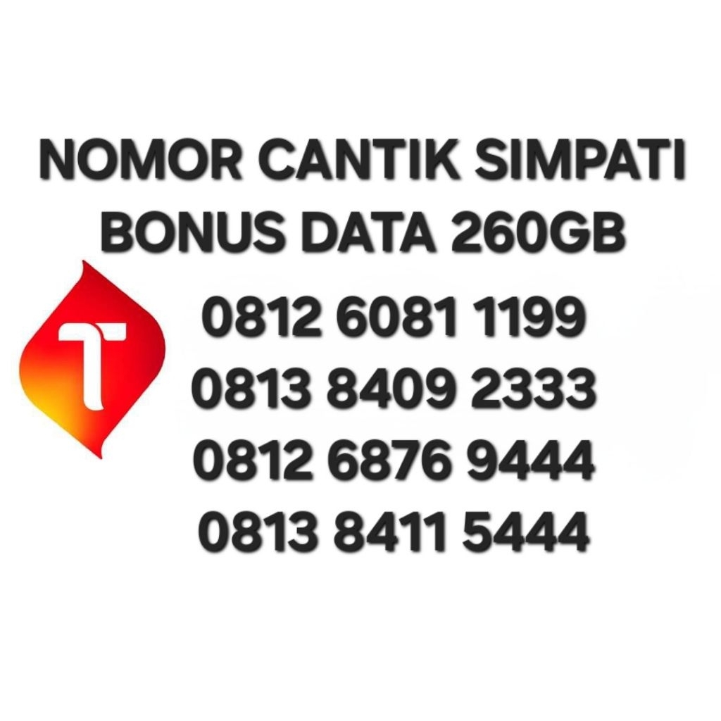 NOMOR CANTIK SIMPATI 4G SERI TRIPLE 333 444 BONUS KUOTA 260GB 1 TAHUN