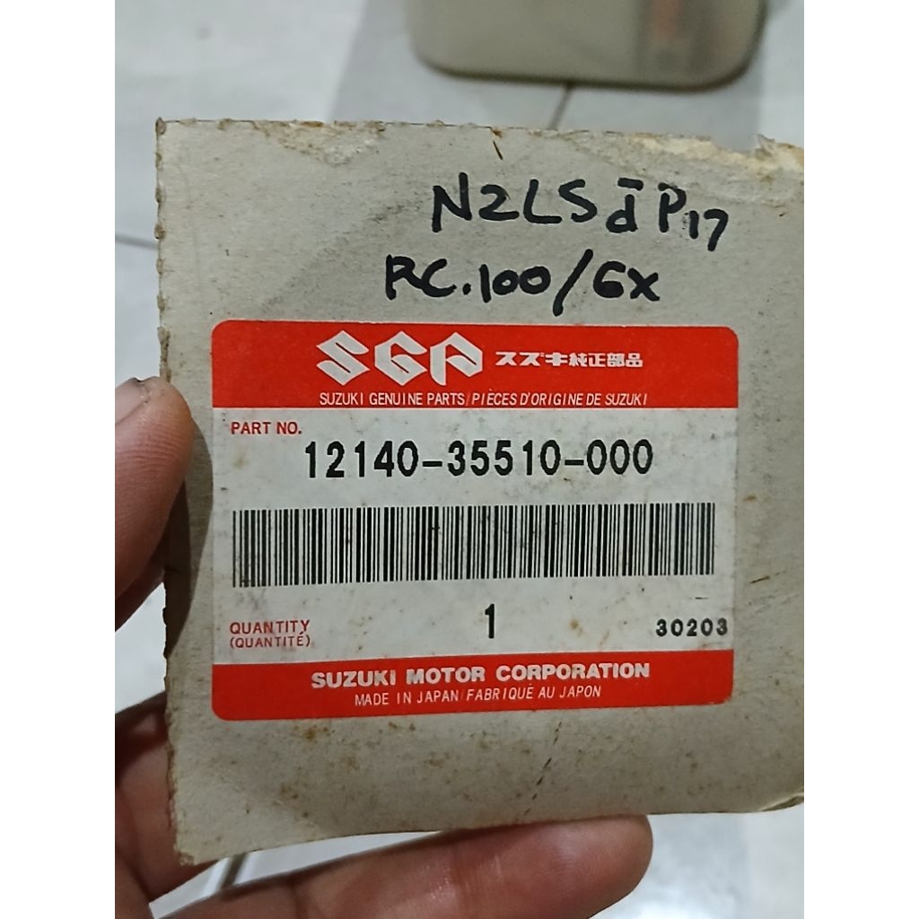 12140 - 35510 - 000 RING PISTON SUZUKI RC100 OVS STD ORIGINAL SGP JAPAN