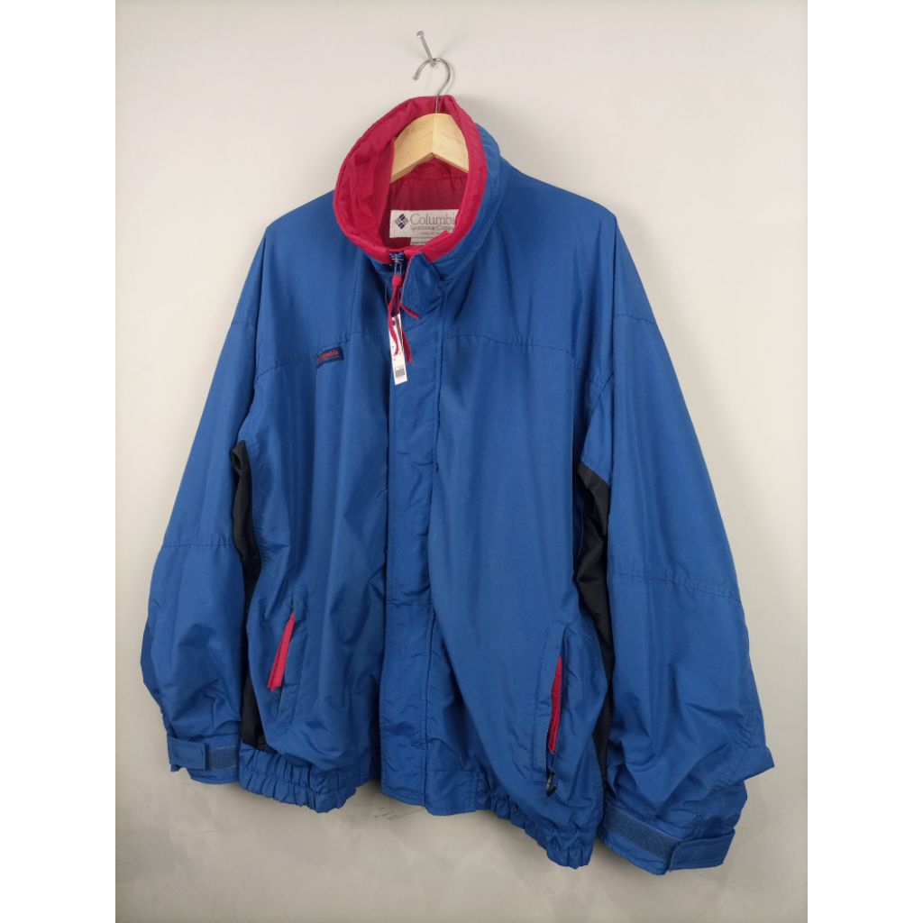 Jaket Columbia Bogaboo Vintage Original_Windbreaker Columbia Bugaboo_Biru_Size Masuk XL