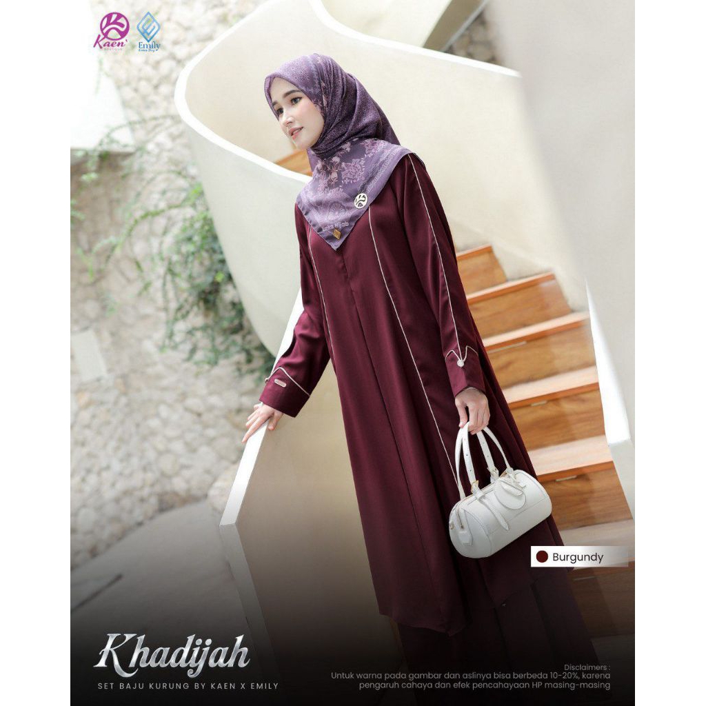 Khadijah Set kurung|Set Tunik Rok Emkahijab